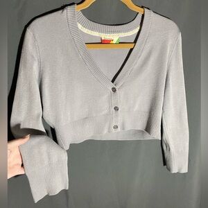 fervour cropped grey cardigan 🐨